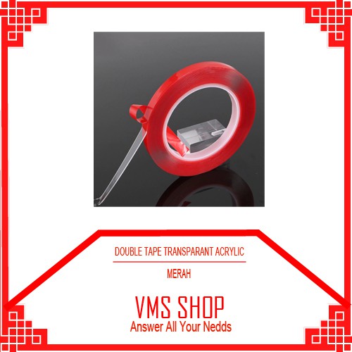 

SELOTIP DOUBLE TAPE TRANPARANT ACRYLIC 3m x 12mm - RED