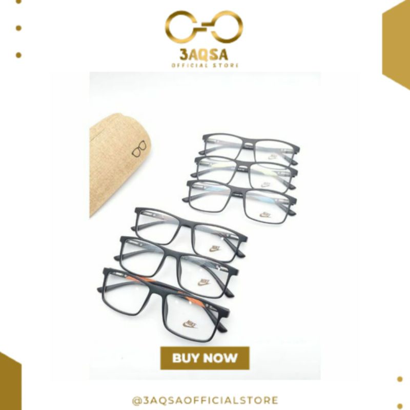 Frame kacamata Korea 2329 Gratis Lensa Minus Photocromic Antiradiasi Bluecromic Kecamata Wanita Pria