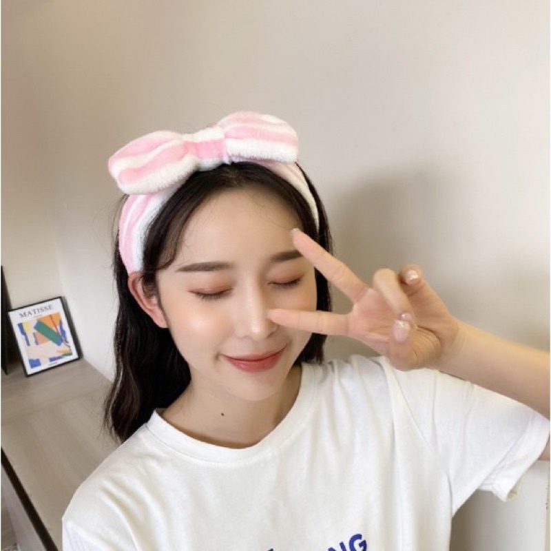 Bando Mandi Korea Fur Halus Headband Cuci Muka