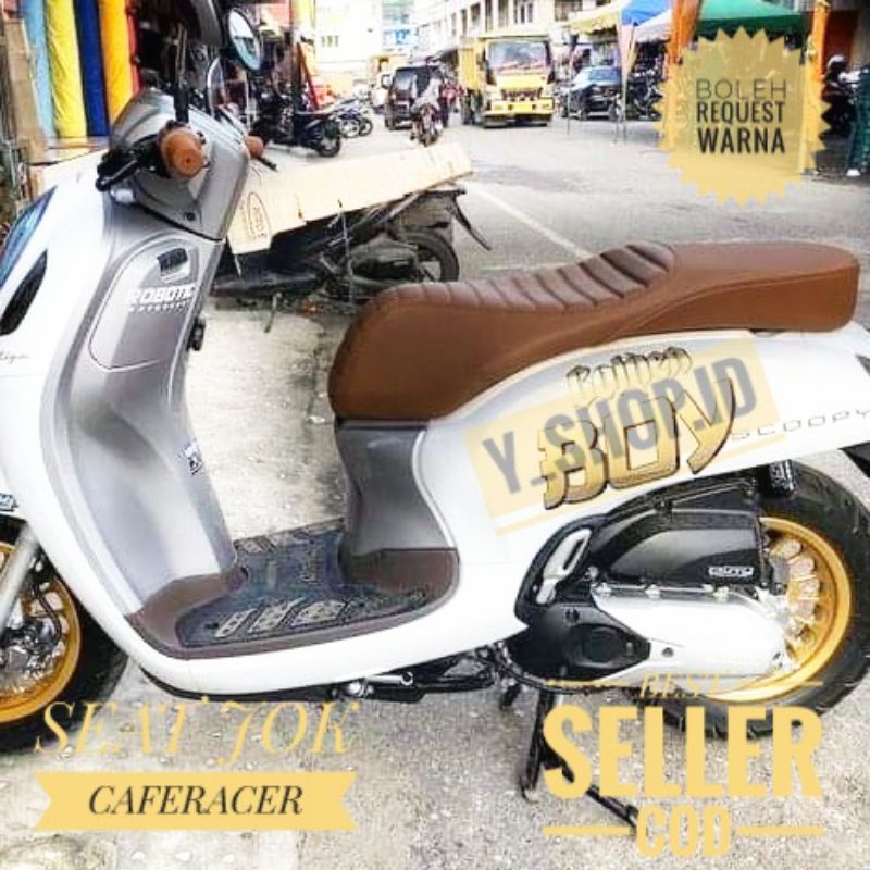 Sarung Jok Caferacer Gear Fino Beat Mio Scoopy Fino Variasi