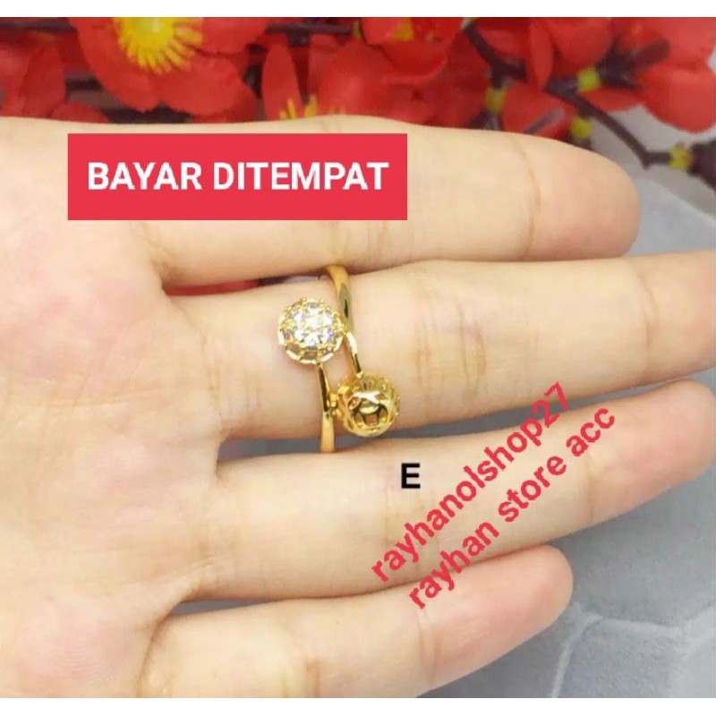 CINCIN XUPING SILANG JARING LAPIS EMAS Gold Zircon BB234