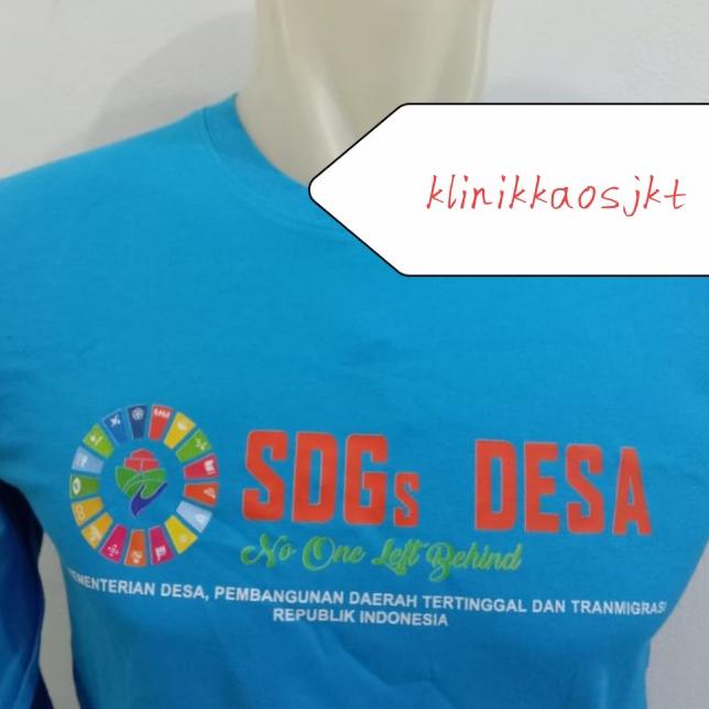 PROMO BAJU - KAOS LENGAN PANJANG SDGS DESA + TOPI - TSHIRT SDGS DESA