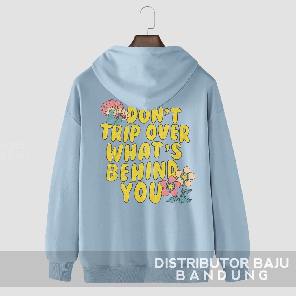 Hoodie Oversize Behind You | Korean Style | Pakaian Wanita Dan Pria | Bahan Fleece | Size M - L - XL - XXL-2