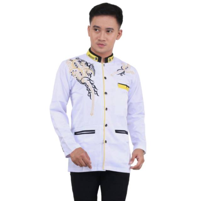 Jasko Navi Marun Hitam Putih Bordir Modern | Jasko Marun dan krem | Grosir Koko Jasko bordir
