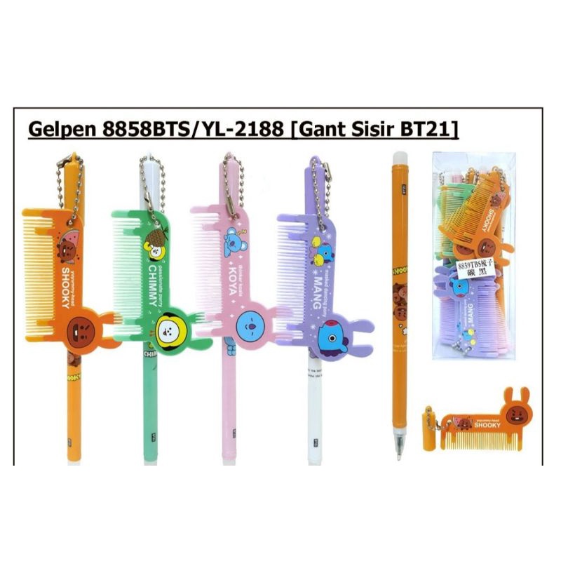 

pulpen BTS BT21 gantungan sisir 2188