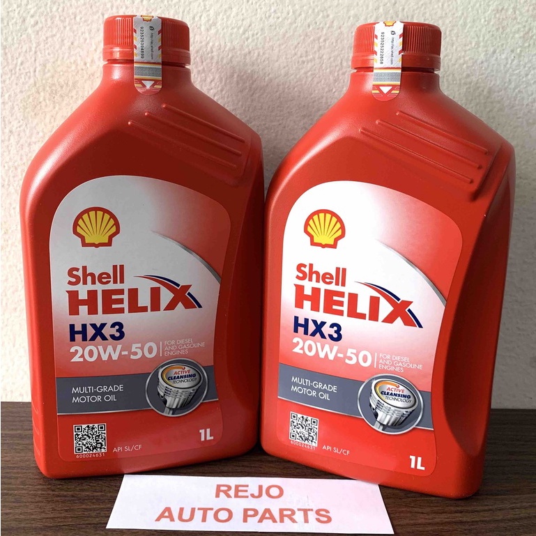 Oli Mesin Shell Helix HX-3 20W-50 1Liter - Oli Mobil Bensin & Diesel