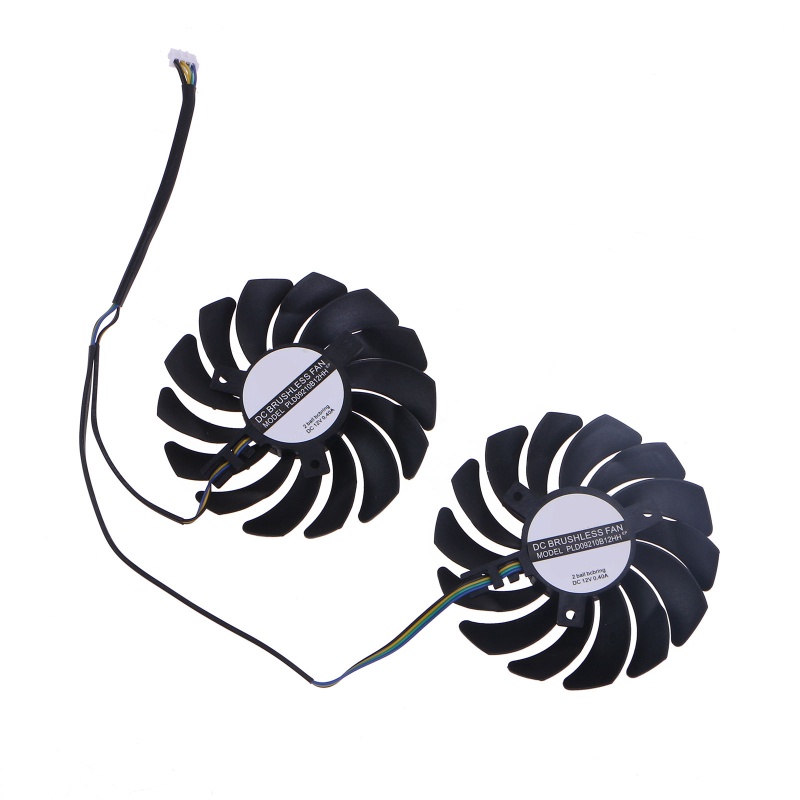 Bt 2x GPU 87MM 4pin Cooling Fan Untuk Kipas Pendingin Kartu Grafis MSI RX580 RX470 RX480