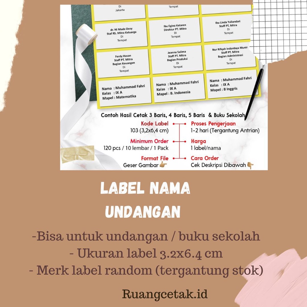 

Label Nama Undangan