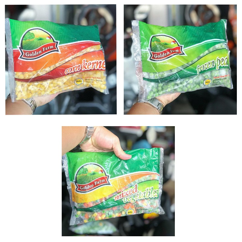 

Jagung/ Kacang Polong/ Mixed Vegetables Golden Farm 500gram