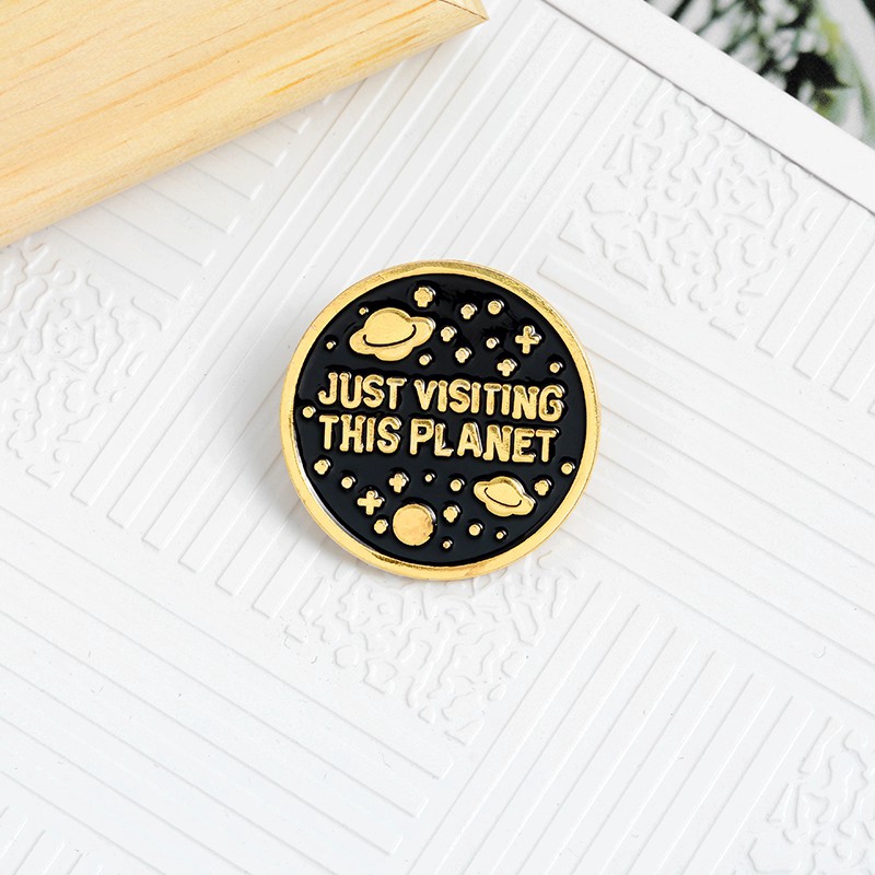 Bros Pin Desain Kartun Planet Gaya Jepang Untuk Aksesoris Sweater Kaos