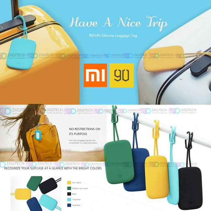 Xiaomi 90 Fun Colorful Silicone Luggage Backpack Tag - Hitam