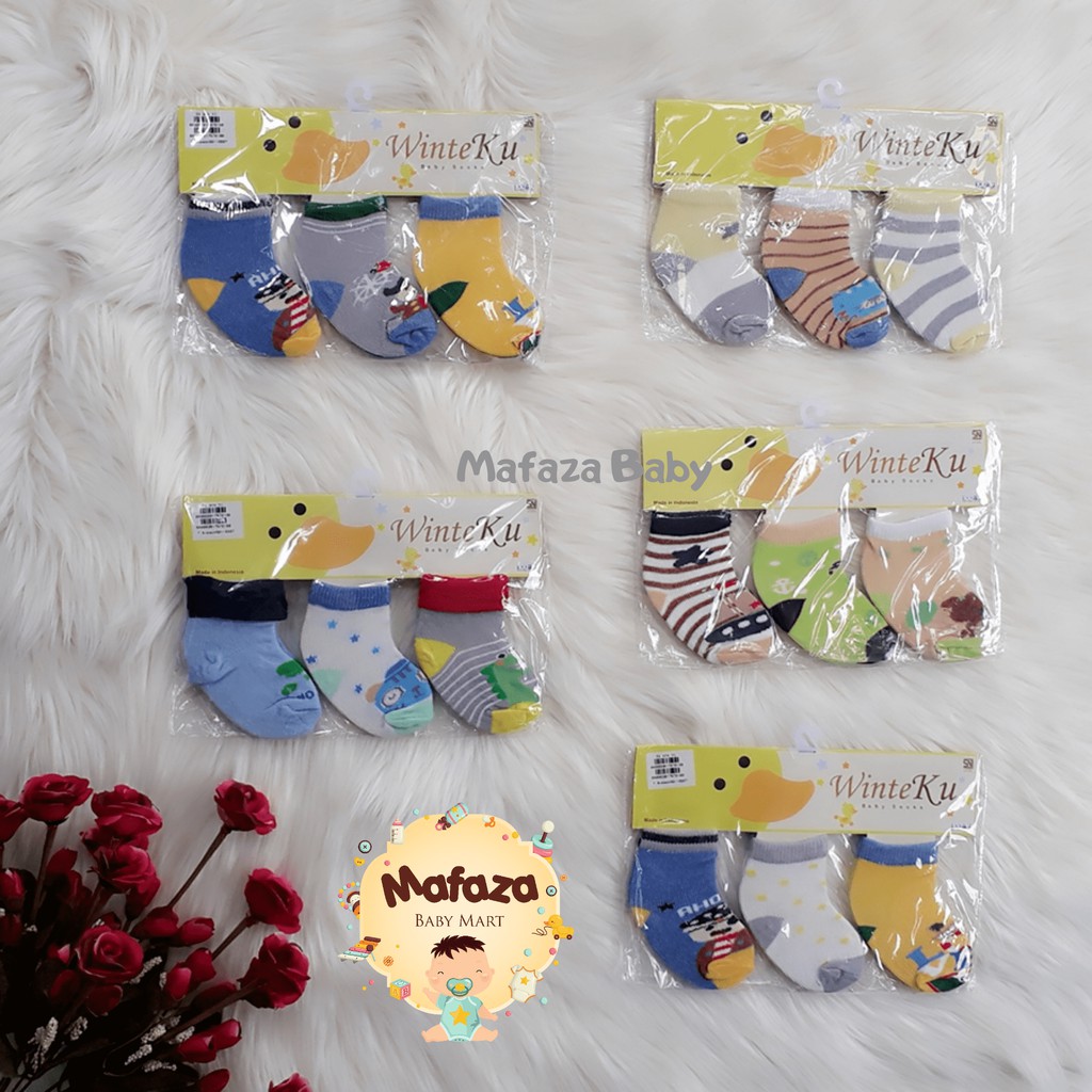 MAFAZABABY Jual  Set dan Ecer Kaos  Kaki  Bayi  Winteku 3in1 