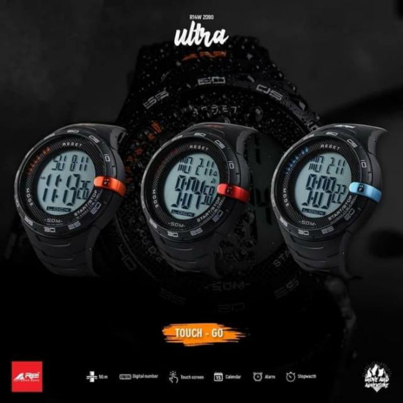 JAM TANGAN PRIA REI TOUCH SCREEN ULTRA WATCH ORIGINAL AREI OUTDOORGEAR
