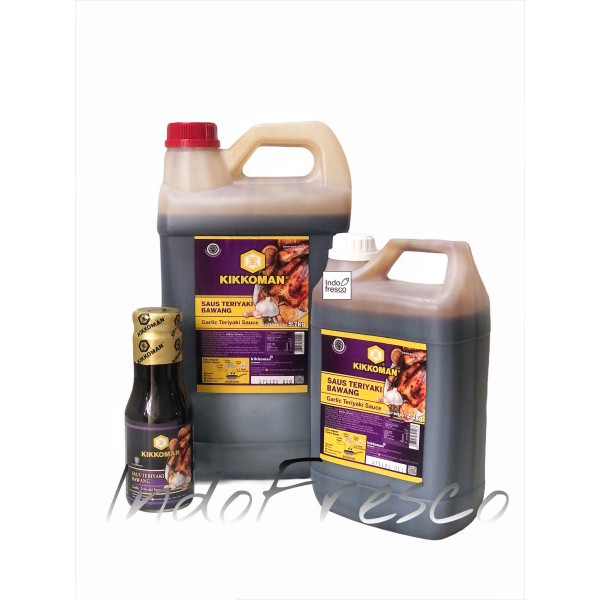 

Promo Terbatas - Kikkoman Garlic Teryaki Sauce-Saus Teriyaki Bawang Halal Jerigen 2.2Kg