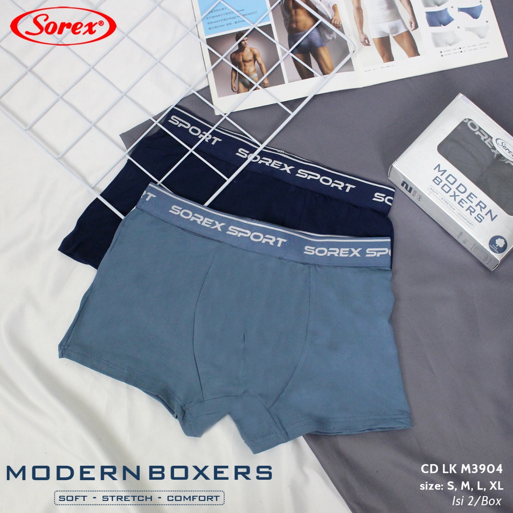 BISA PILIH WARNA Sorex CD Celana Dalam Pria - 3902 ; 3904 - Modern Boxer