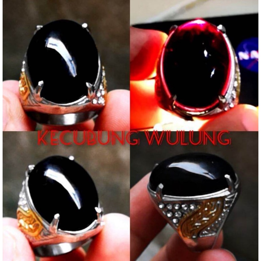 Batu Akik Kecubung Wulung Merah Kristal Top Colour Big Size