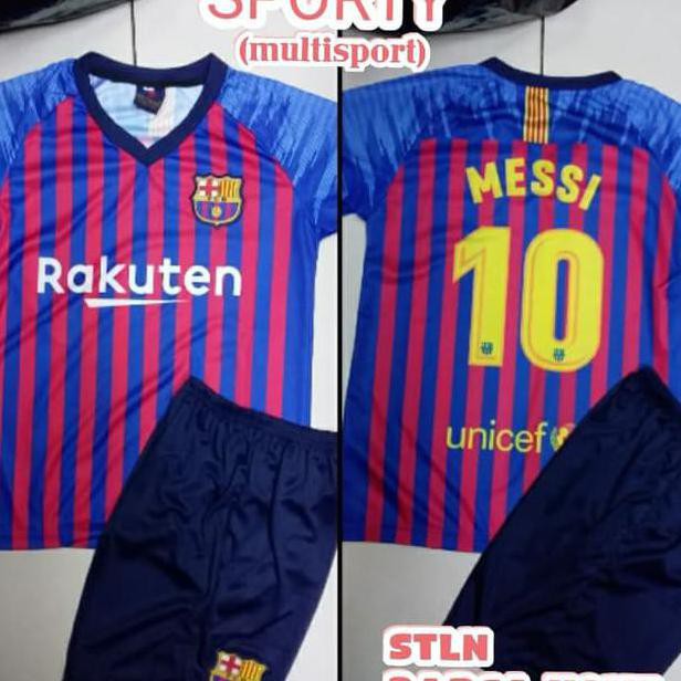 Grosir Baju Bola Anak Setelan Kaos Jersey Rakuten Messi .