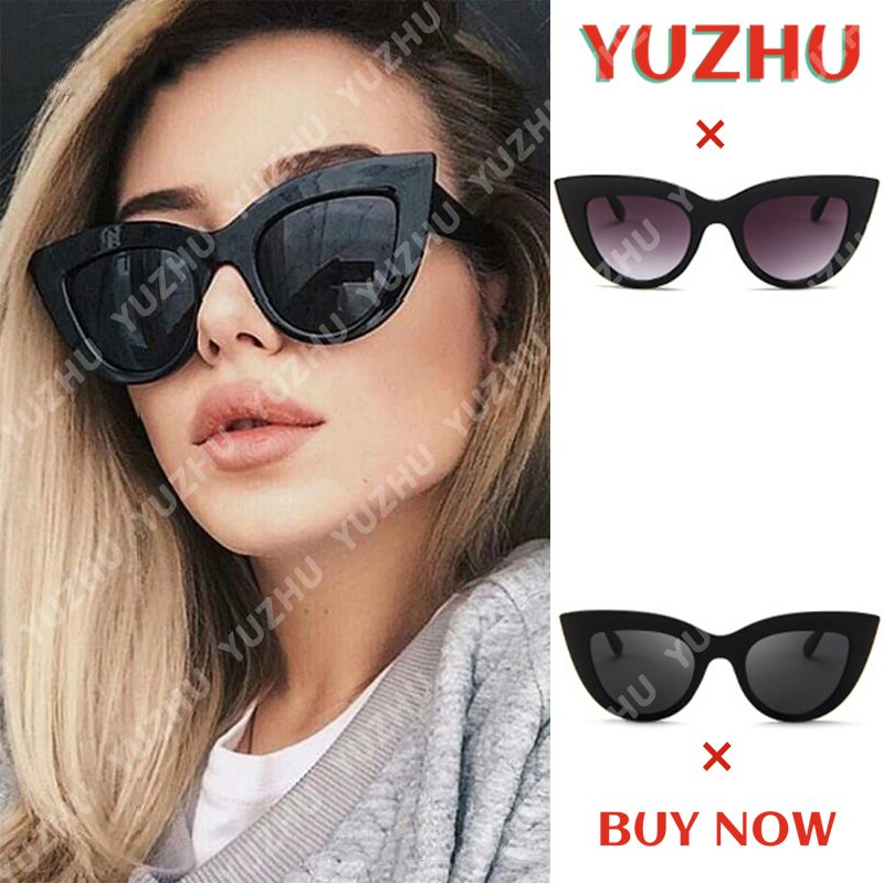 (YUZHU) COD Eropa dan Amerika Retro Cat Eye Sunglasses Kepribadian Fashion Sunglasses untuk Wanita