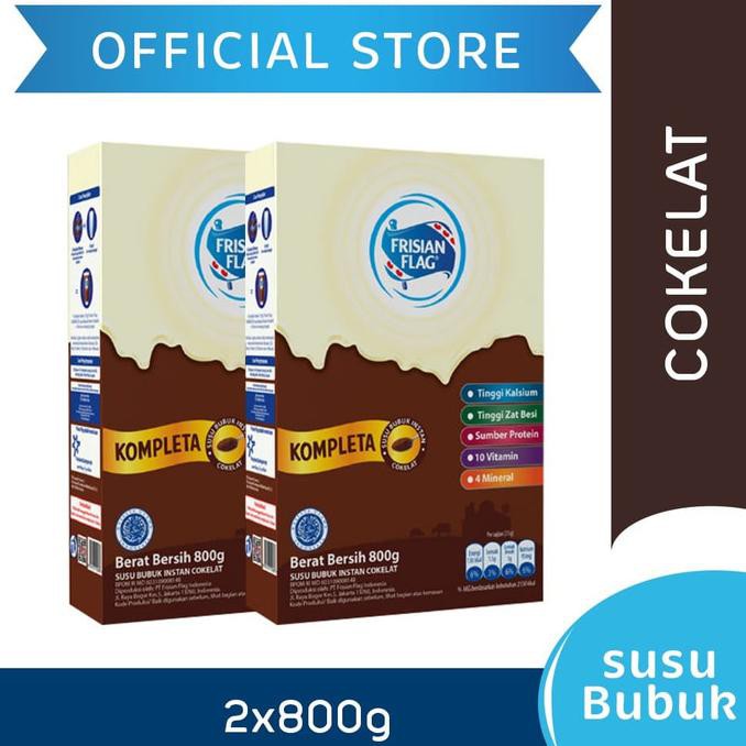 

Frisian Flag Kompleta Susu Bubuk Keluarga Cokelat 800g [2 pcs]