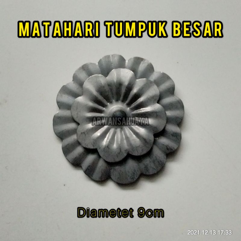 MATAHARI TUMPUK BESAR ORNAMEN PAGAR BESI