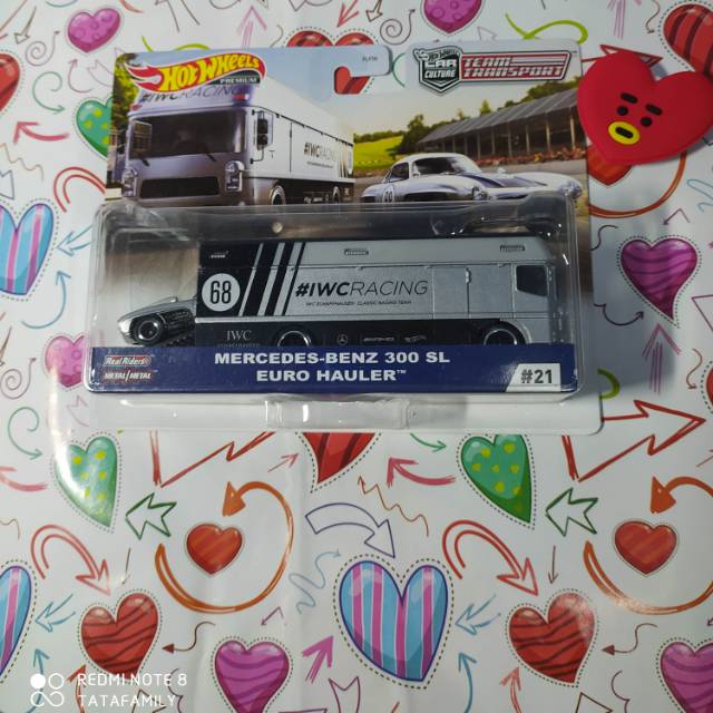 Hot Wheels Team Transport Mercedes Benz 300 SL Euro Hauler