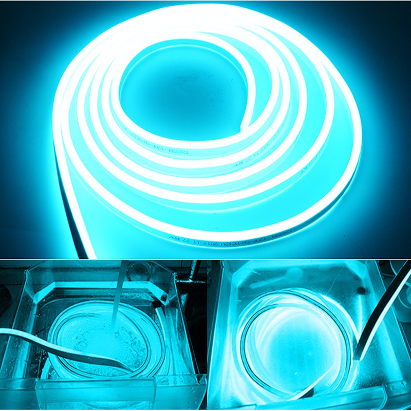 Lampu Neon Flex LED Selang Flexible Sign Strip Waterproof ice Blue Biru Langit