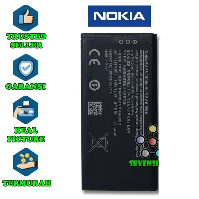 Baterai Nokia BV5S / BV-5S / Nokia X2 Dual Sim ORIGINAL