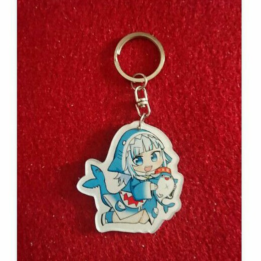 Gantungan Kunci Keychain Gawr Gura Hololive Vtuber - V2