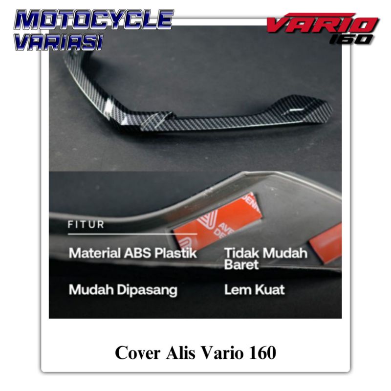 Cover Alis Lampu Vario 160 Carbon Cover Atas Lampu Depan Carbon Vario 160 Click 160