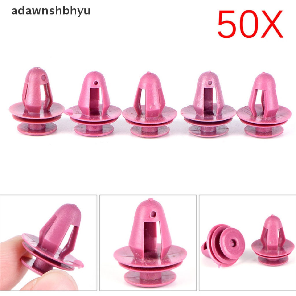 Adawnshbhyu 50pcs Lis Pintu &amp; Hiasan Panel Penahan Klip Nylon Pengikat