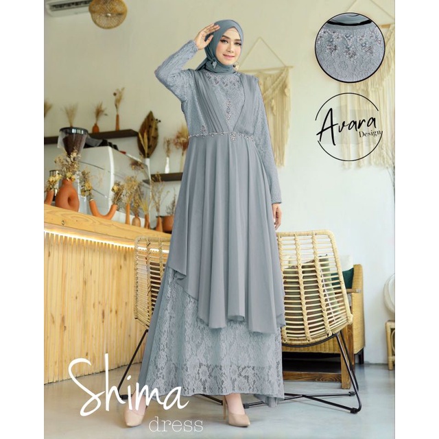 dress SHIMA / dress baby doll mix sruty+payet/dress pesta/ Dress kondangan / wudhu frendy