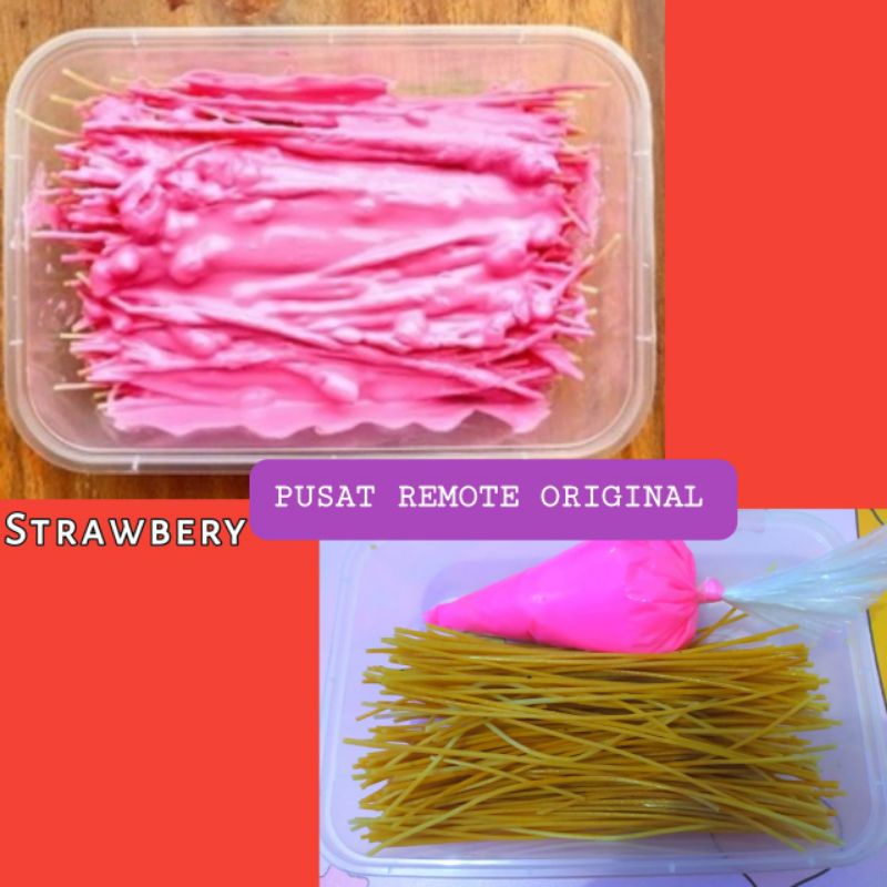 TERMURAH MIE LIDI TOPING COKLAT STRAWBERRY CAPPUCINO GREENTEA MILK KEMASAN BOX 500 ML