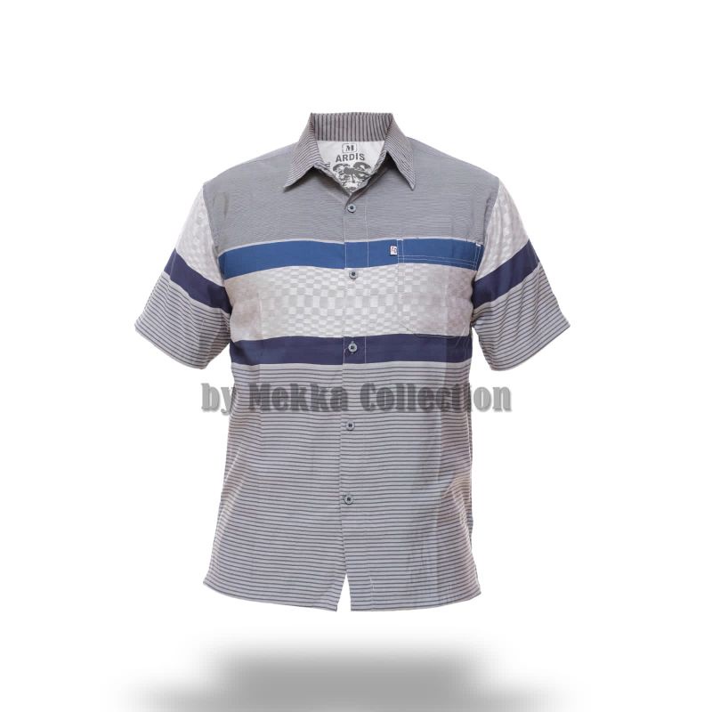 (GRATIS ONGKIR) PROMO TERBARU KEMEJA BAPA BAPA LENGAN PENDEK MOTIF SALUR