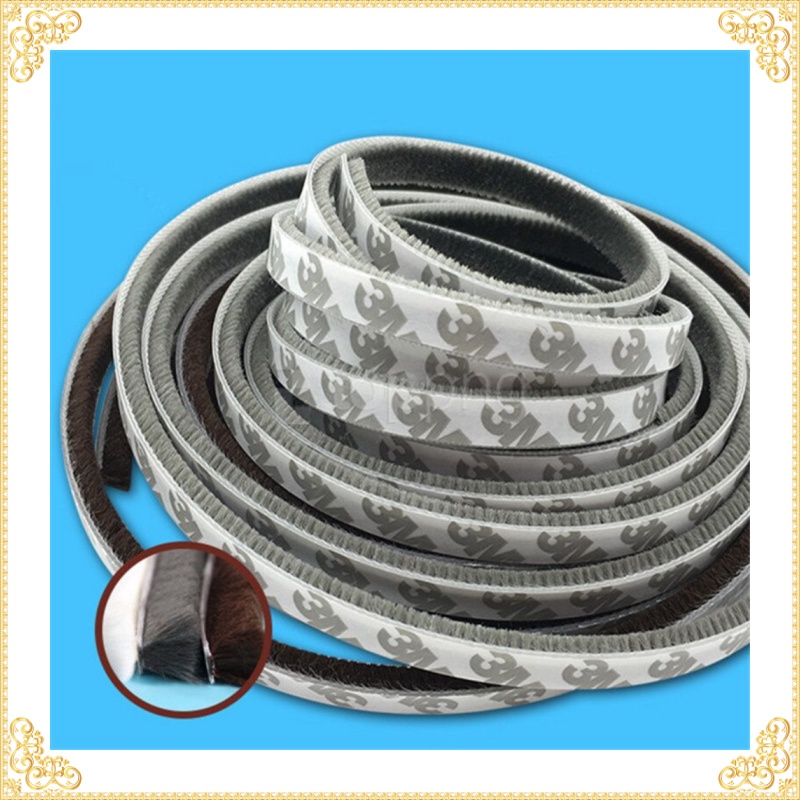 GS8 GANCHUN Lis Strip Pintu Brush Strip Sealing Sound Insulation 9 x 15 mm 10M - KK-061 - Gray