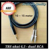 Jack rca to akai stereo jack trs 6,5 to rca berkualitas - 10 Meter