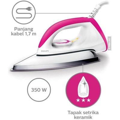 PROMO SETRIKA PHILIPS HD 1173 HD1173 TEFLON CLASSIC DRY IRON