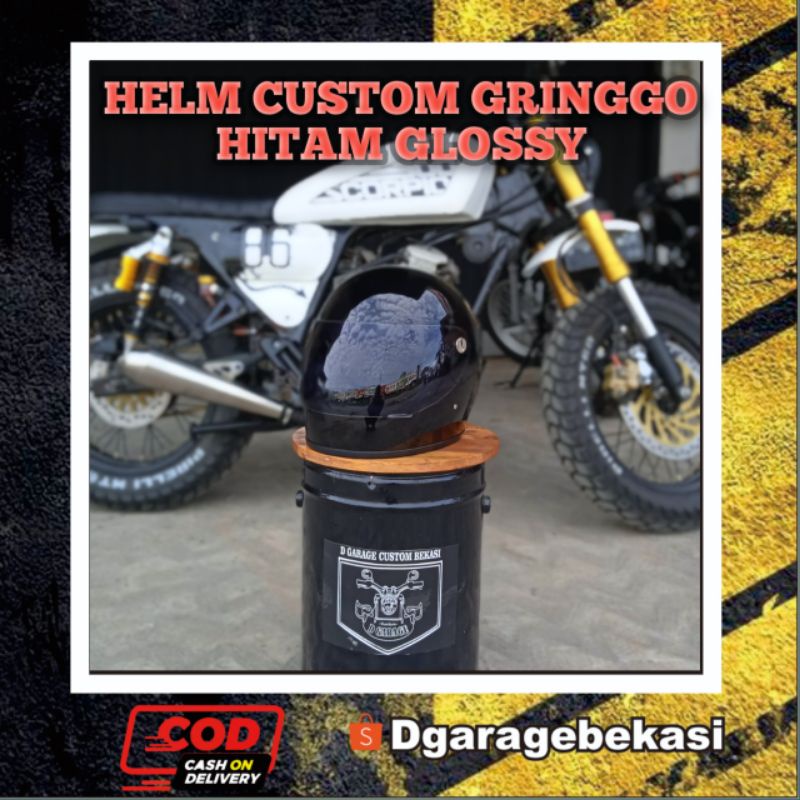 HELM CUSTOM GRINGO cc helem Cakil ghostbone Bullit moto3 bandit cocok untuk Motor Retro vintage clas