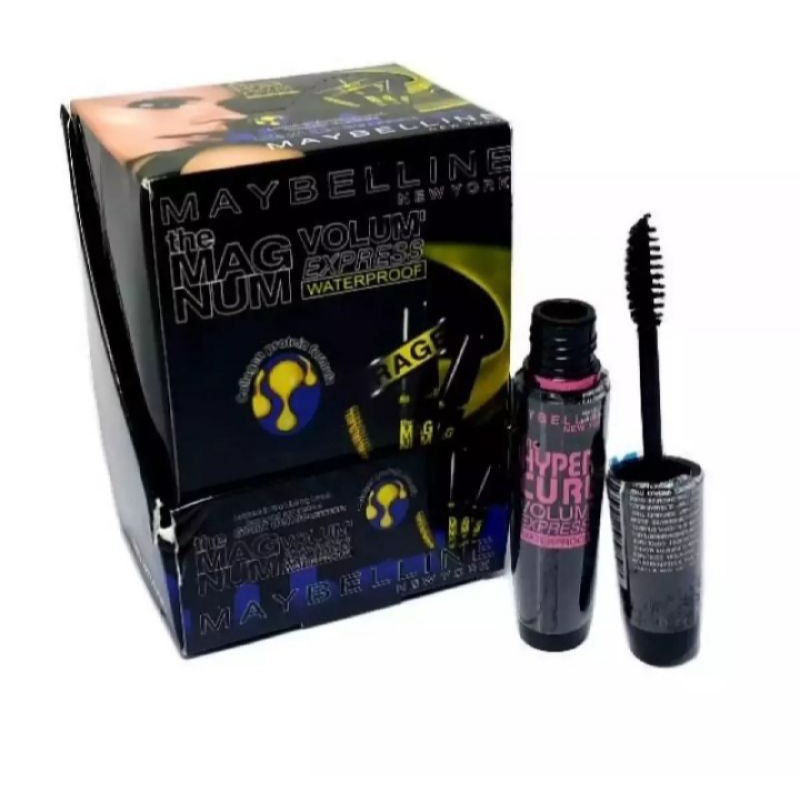 (PERBOX) Mascara Maybelline Hypercurl Volum Exprees - 1 LUSIN Maskara Maybelline Hypercurl