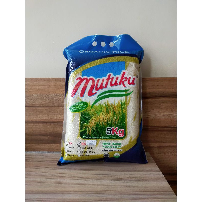 Beras Putih organik Mutuku 5kg