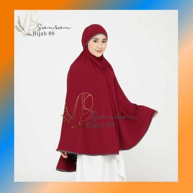 Khimar Niqob DENARA POLKA Jersey Super