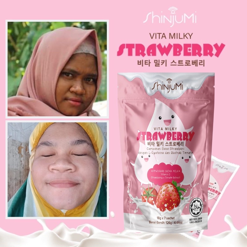 [ShiNjuMi] Vita Milky Strawberry Halal [BARU]