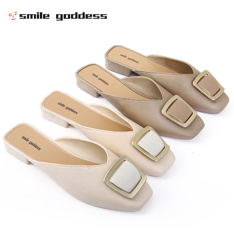 ♥DPS829♥S24  Sandal Selop Wanita Import Berkualitas Dan Nyaman Dipakai Smile Goddess