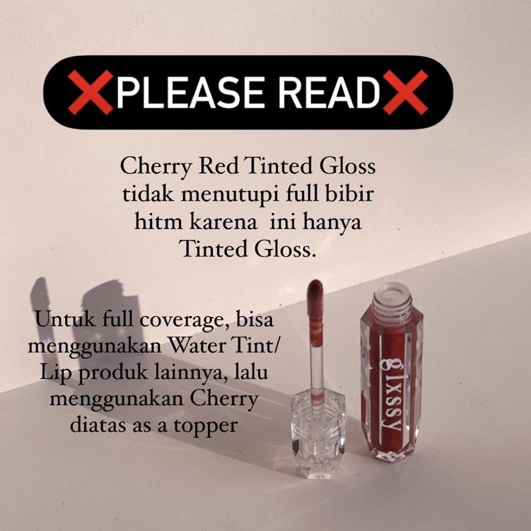 Cherry Red Tinted Lip Gloss by Glxssy (KODE 0148)