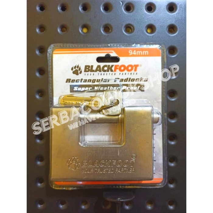 Blackfoot Gembok Kotak 94 mm Stainless Steel Anti Karat Anti Potong