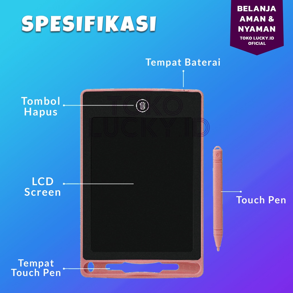 tablet papan tulis anak LCD Drawing/Mainan Papan Lukis dengan Layar LCD untuk Edukasi Anak