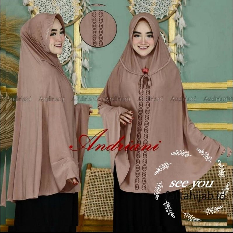 Fattahijab.id Hijab XL Dobel Bordil Asli  | hijab Andriani Jumbo XL| jersey hayget -gradeA