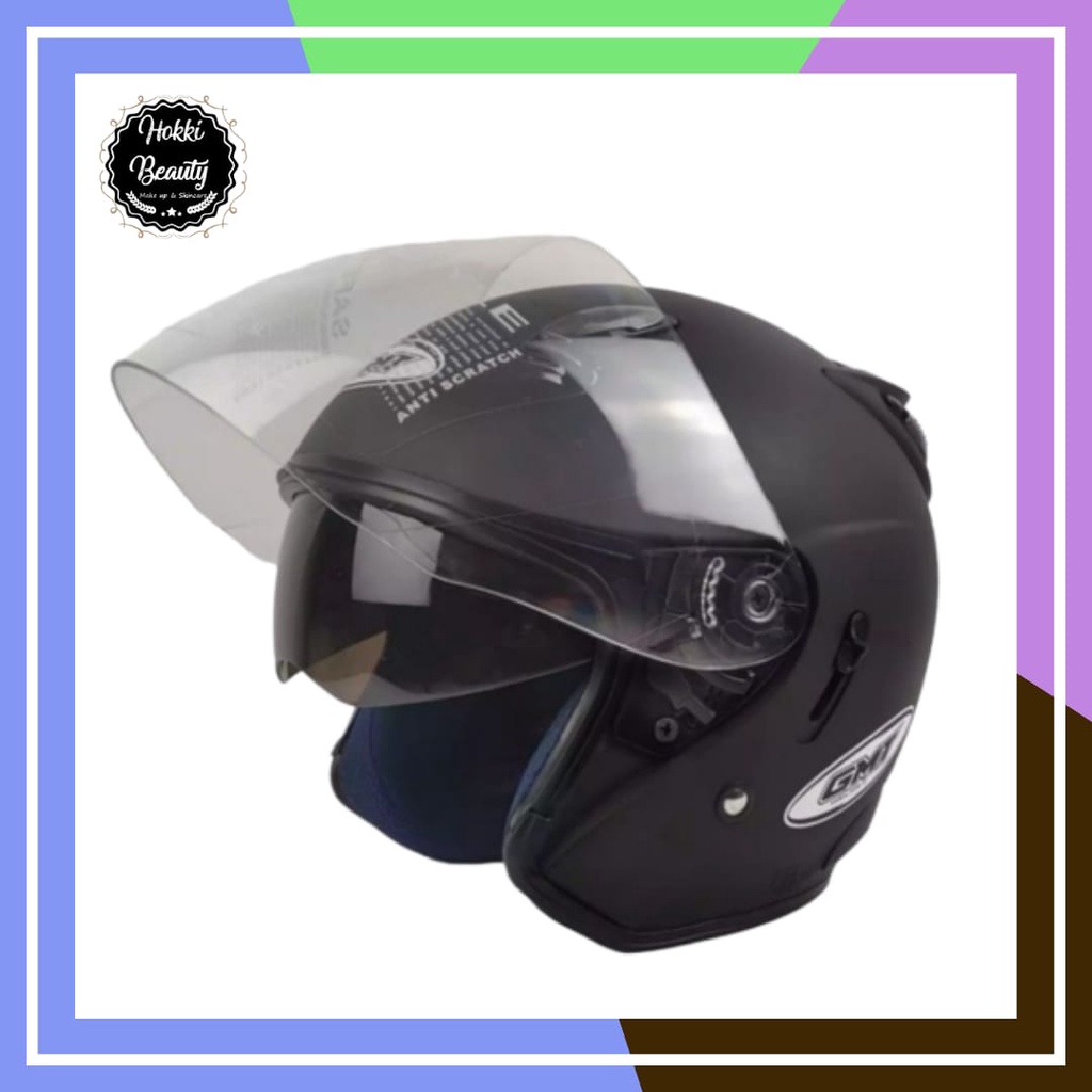 FREE DUS + BUBBLE HELM SEPEDA MOTOR HELM HALF FACE GMT/HELM DOUBLE VISOR/HELM MOTOR SNI/HELM MURAH/HELM PRIA DEWASA