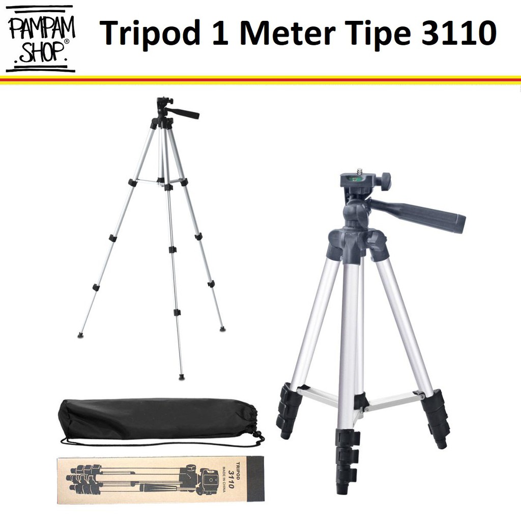 Tripod Tinggi 1 Meter Model 3110 Bahan Alumunium Action Camera Kamera Weifeng Tripot Wei Feng