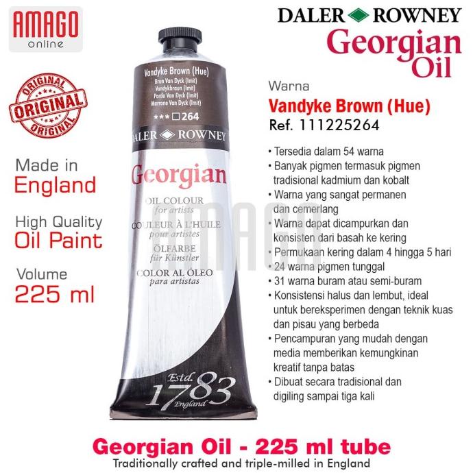 

Daler-Rowney - Georgian Oil 225 Ml - Vandyke Brown Hue - 111225264 Terbaru