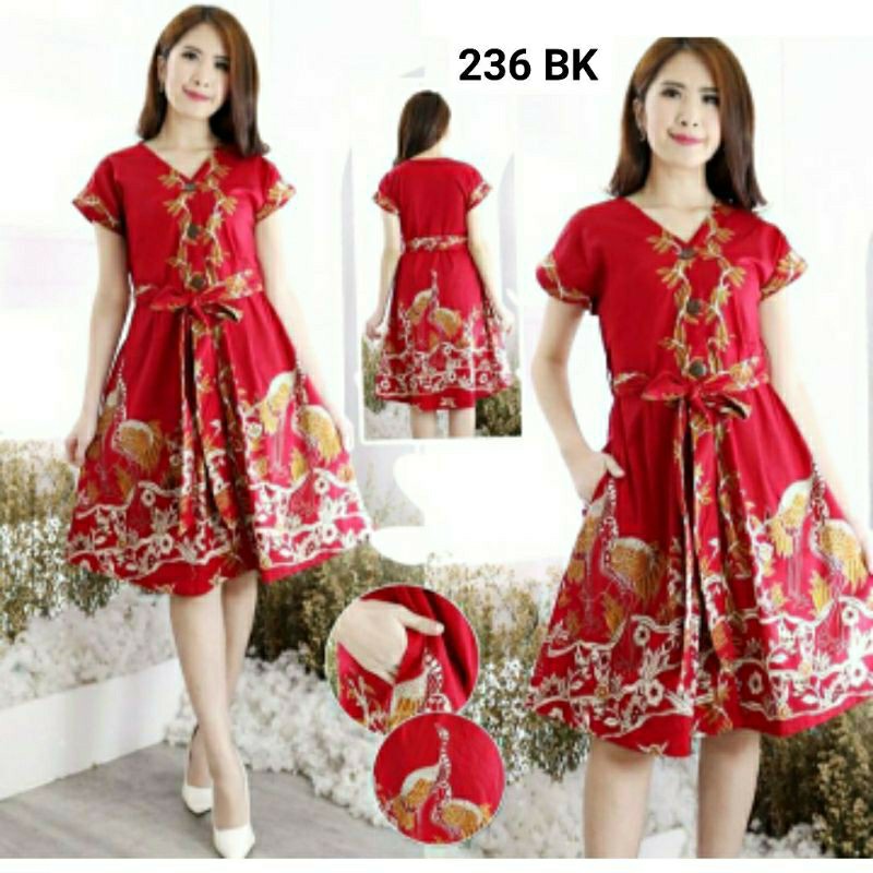 Couple Batik Anak Edisi Imlek Warna Merah, 001 Bk/dl#